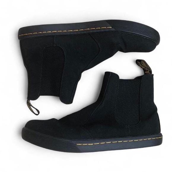 Dr Martens chelsea boots sneaker Makela black canvas US womens 9 Great Shape - Picture 6 of 11